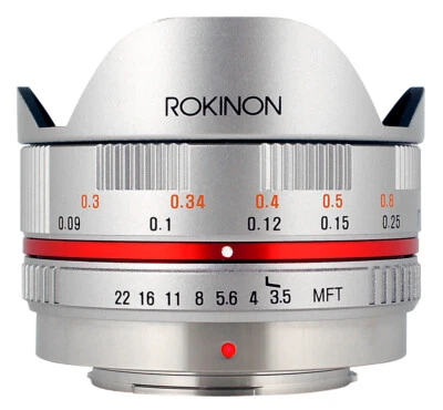 Rokinon 7.5mm F3.5 Fisheye Lens (MFT Silver) - Image 1 of 4