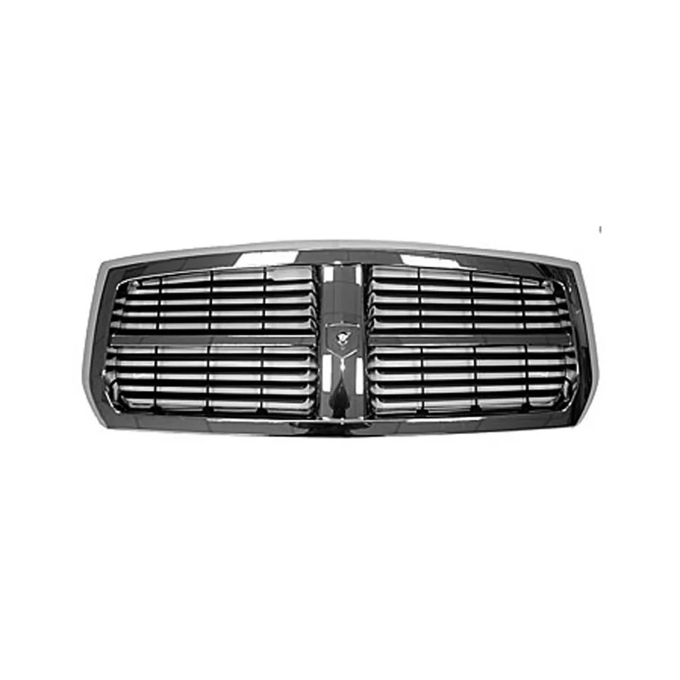 Front New Grille For 2005-2007 Dodge Dakota Chrome & Black Plastic Foto 1 de 1