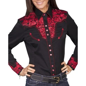 SCULLY Women's Embroidered Western Long Sleeve Button Down Shirt S Casual - Picture 1 of 9