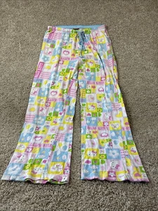 Vintage Hello Kitty Pajama Pants Medium M Pastel Patchwork Sanrio 2007 Cotton - Picture 1 of 6