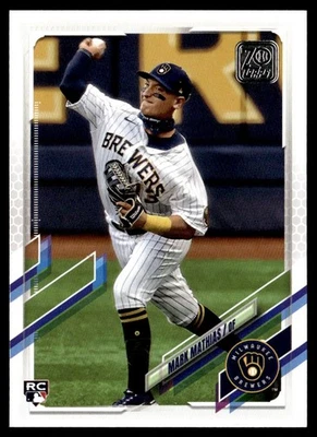 2021 Topps Mark Mathias Rookie Milwaukee Brewers #421 - Image 1 of 2