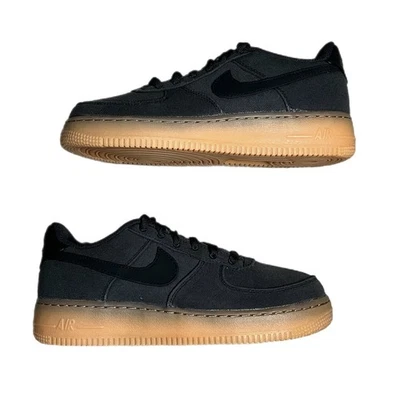 Nuevo Sin Caja Talla 6Y Nike Air Force 1 Low LV8 GS Negro Goma Foto 1 de 4