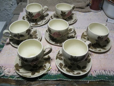red wing pottery Tampico cups and saucers - Image 1 of 3
