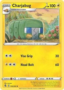 Juego de cartas coleccionables Pokémon Charjabug Fusion Strike 100/264 regular poco común ࿊ - Imagen 1 de 1