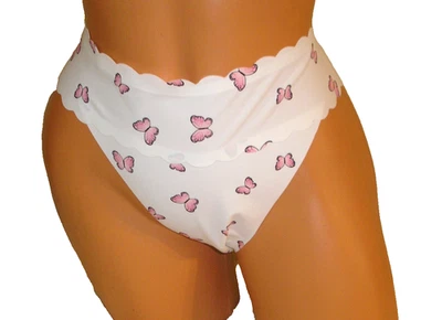Panties Lingerie Butterfly Print White Bikini  3XL   Adult Gift - Image 1 of 4
