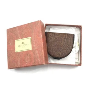 ETRO Paisley portamonete marrone vintage - Foto 1 di 9