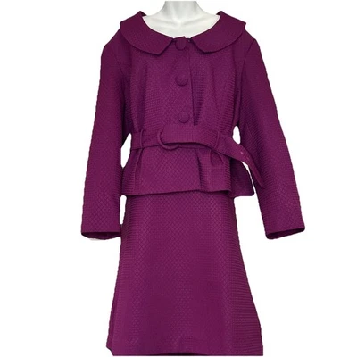 Giorgio Sant'Angelo Women Skirt Suit Burgundy Size 22W - Image 1 of 4