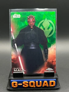 2025 Topps Chrome Star Wars SAPPHIRE Darth Maul GREEN REFRACTOR 7/99 #28 - Picture 1 of 2