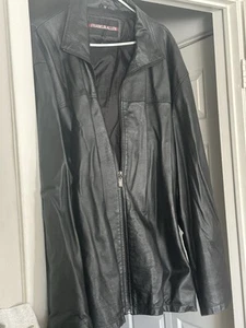 Franklin Allen Big Men’s Black Leather Jacket -Sz 4xl - Picture 1 of 3