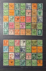 US stamps, 63 precancels from Adams to Bloomfield, Nebraska. Ship O/S $2 - Picture 1 of 22