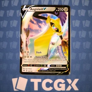 Pokemon - Aegislash V - 126/185 - SWSH04: Vivid Voltage - Holo - Ultra Raro Casi Nuevo - Imagen 1 de 1