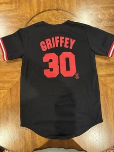 Vintage Ken Griffey Jr. schwarz Trikot Majestic Herren Large MLB Cincinnati Reds - Bild 1 von 4