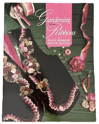 Embroidery Ribbon Craft Patterns Rosette Leaf Wearable Art Clothing Instruction - Image 1 of 4