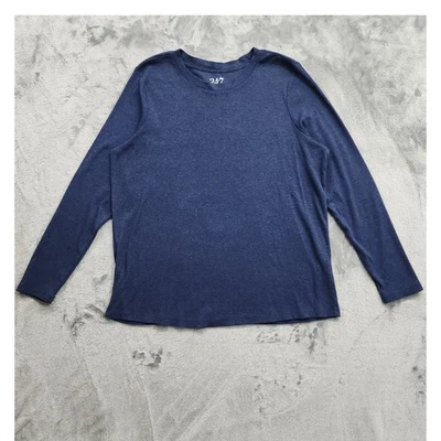 Camiseta informal Maurices 24/7 Top para mujer 0X azul acanalada tejido cuello redondo manga larga Foto 1 de 4