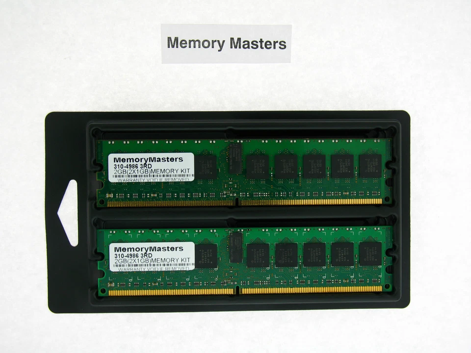 310-4986 2GB 2x1GB DDR2 Memory Dell PowerEdge 1800 - Image 1 of 1