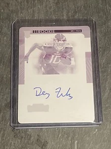 2021 Contenders Dez Fitzpatrick Rookie Ticket Variation Plate Auto RC #'ed 1/1 - Picture 1 of 2
