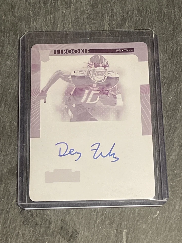2021 Contenders Dez Fitzpatrick Rookie Ticket Variation Plate Auto RC #'ed 1/1 - Image 1 of 2