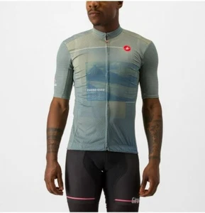 CYCLING SHORT SLEEVE JERSEY BRAND: CASTELLI GDI 23 GIAU GREEN JERSEY - Picture 1 of 8