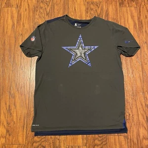 Nike Mens T Shirt Size XL Gray Blue Dallas Cowboys DRI-FIT ON FIELD APPAREL NFL - Picture 1 of 12