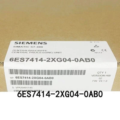 New Siemens SIMATIC S7-400 CPU 414-2 6ES7414-2XG04-0AB0 6ES7 414-2XG04-0AB0 - Image 1 of 4