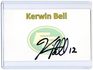 Tarjeta índice 3x5 firmada autografiada por esquimales Kerwin Bell CFL - Imagen 1 de 1