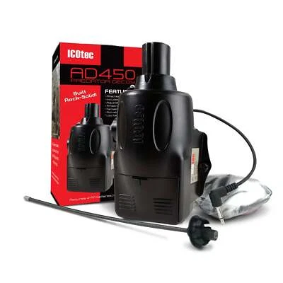 ICOtec AD450 Attachable Predator Hunting Decoy, Speed Control, 2 Toppers, Black - Image 1 of 4