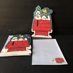 Schulz Weihnachten Peanuts Snoopy Woodstock Grußkarten Set 9 Karten & Umschläge - Bild 1 von 3