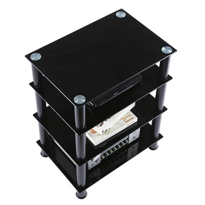 4-Tiers Media TV Stand Audio Video Tower for Media Component/Streaming Device - Picture 1 of 9