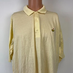 Vintage Slazenger Masters Polo Shirt Mens XL Yellow Augusta National Shop Golf - Picture 1 of 5