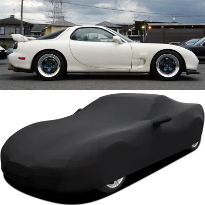 Cubierta completa impermeable negra exterior interior satinado elástica para Mazda RX-8 RX-7 Foto 1 de 4