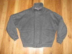 ADOLFO Gray Wool Cashmere Nylon Vintage Bomber Jacket Men's L (H19) - Picture 1 of 13