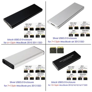 USB3.0 SSD Enclosure for MacBook Air Pro 2010/11/12/13/14/15/16/17 Original SSD - Picture 1 of 52
