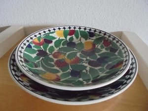 Villeroy Boch Wallerfangen Dekor 2595 Pflaume, 2 x Schüssel Majolika Art Déco - Bild 1 von 7