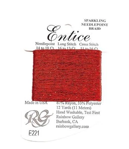 ENTICE Braid #E221 "STRAWBERRY" Needlepoint Stitching Thread Rainbow Gallery - Picture 1 of 1