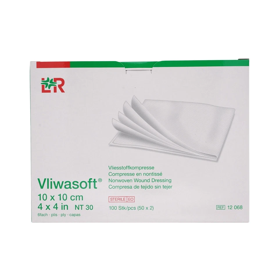 LOHMANN & RAUSCHER GMBH & CO. KG Vliwasoft Vlieskompressen 10 x 10 cm 6-lagig Steril (50 x 2 Stk.)
