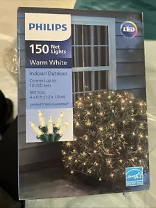Philips 150 Net Lights Warm White 4x6Ft NEW! Fast Shipping ! - Picture 1 of 8