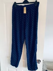 American Eagle Outfitters Trousers Size Medium Navy Blue Polka Dot - Picture 1 of 4