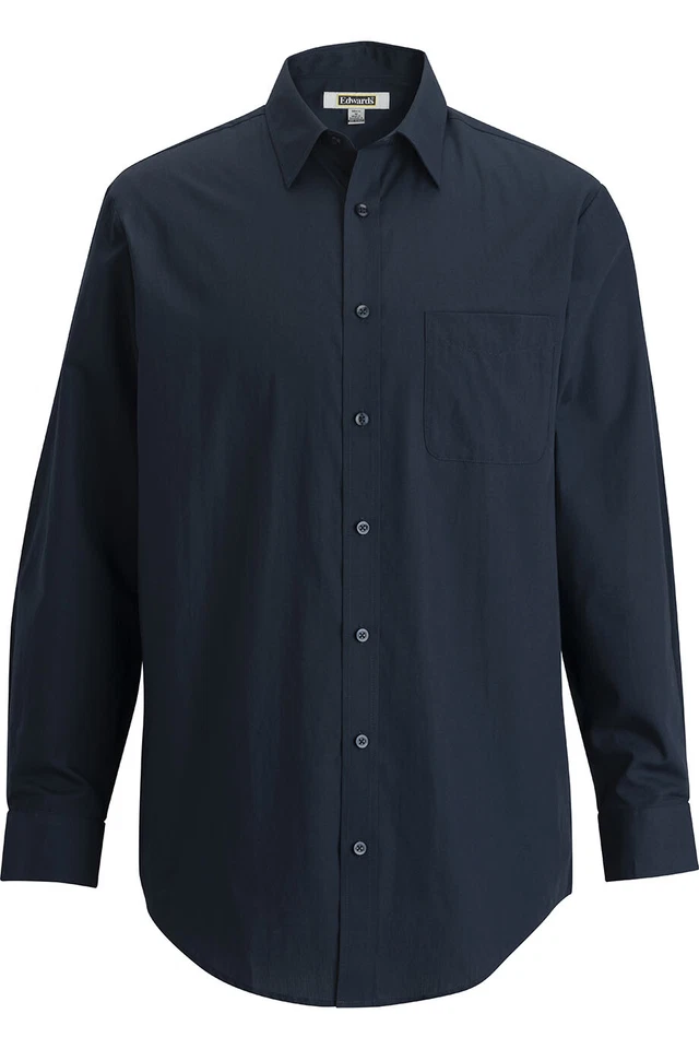 Edwards Mens Essential Broadcloth Shirt Long Sleeve - 1354 FREE SHIPPING! - Image 1 of 1