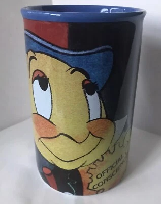 Taza Grande Alta 16oz De Colección Disney Pinocho Pequeño Cricket Conciencia Oficial Foto 1 de 4