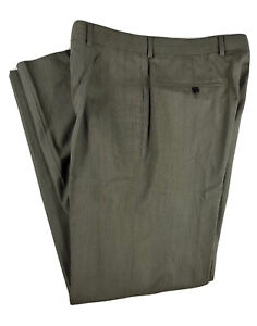 Marks and Spencer 'St Michael' Grey Check Wool & Polyester Trousers 32x33
