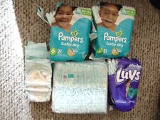 74 Count Super Stretchy Pampers Baby Dry Size 6 Disposable Diapers W Luvs Size 6