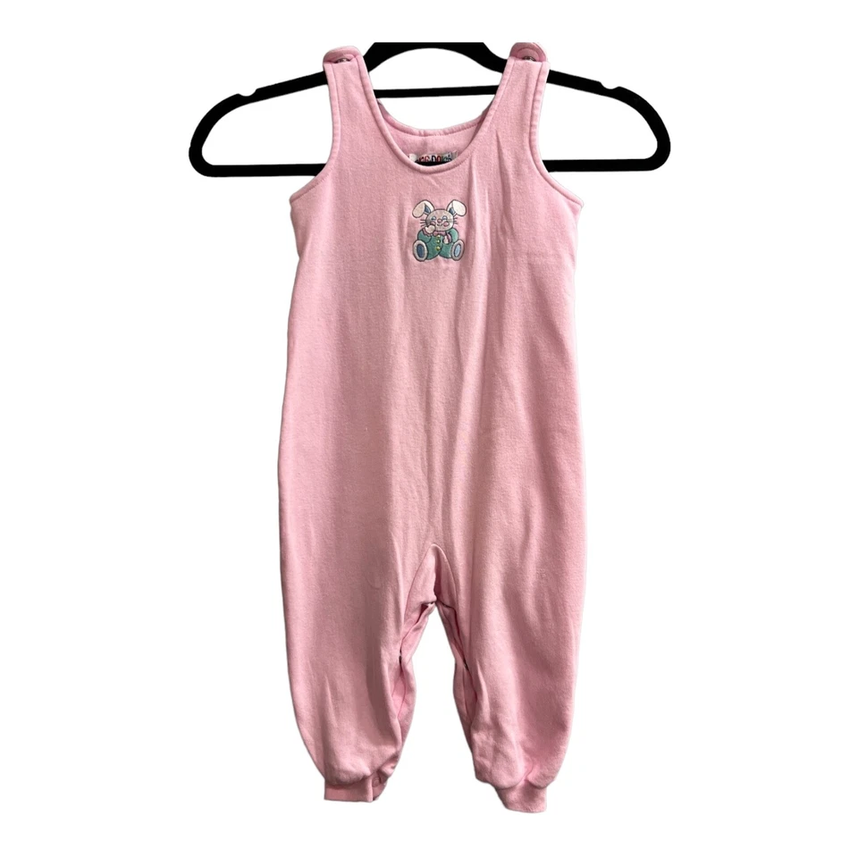 Mono vintage Okie Dokie bebé niña 24 meses rosa burbuja algodón conejito de Pascua Foto 1 de 4