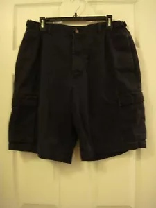 Chaps By Ralph Lauren Cargo Shorts Men's Navy Blue 100% Cotton Size 34 x 10 - Picture 1 of 10