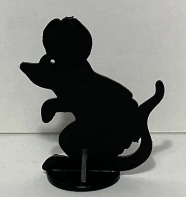Vintage Green Ghost Game Pet Player Pawn Black Rat / Mouse - Image 1 of 2