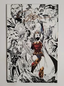 Wonder Woman #750 DC 2020 casi nuevo 9,4 Jim Lee boceto variante cubierta E firmada con certificado de autenticidad - Imagen 1 de 3
