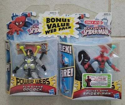 ¡NUEVAS FIGURAS DE ACCIÓN POWER WEBS FLIP STRIKE DOC OCK & ROCKET RAMP SPIDER MAN! s165 Foto 1 de 2