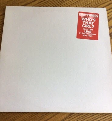 Eurythmics "Who's That Girl?" Live 12” Vinyl White Label Promo. - Image 1 of 4