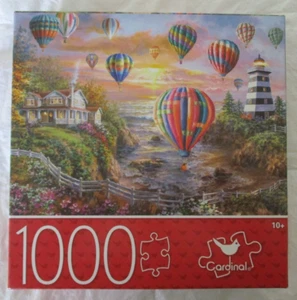 Luftballons über Cottage Cove 1000 Stück Puzzle Cardinal NEU versiegelt - Bild 1 von 3