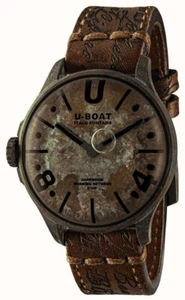 New U-Boat DARKMOON 44MM UNICO Bronze Dial Leather Band Men's Watch 9600 - Picture 1 of 1