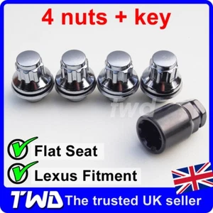 4x ALLOY WHEEL LOCKING NUTS FOR LEXUS IS200 IS250 IS SECURITY STUD LUG BOLT -0Lb - Picture 1 of 8